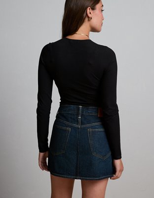 AE77 Premium Denim Mini Skirt