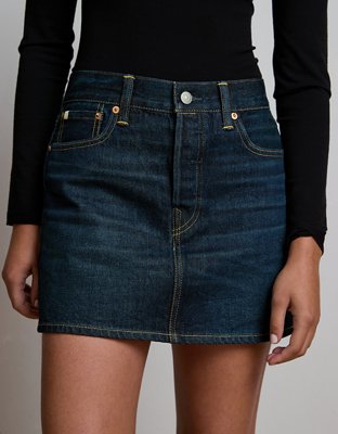 AE77 Premium Denim Mini Skirt