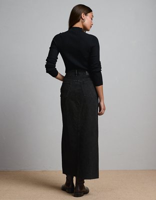 AE77 Premium Denim Maxi Skirt