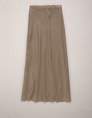 AE77 Premium Silk Maxi Slip Skirt