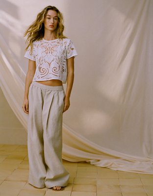 AE77 Premium Pull-On Linen Pant