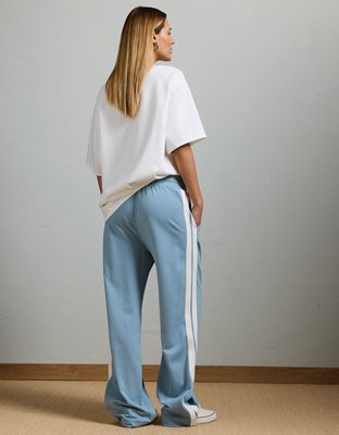 Женские брюки American Eagle AE77 Premium Straight Track, цвет: Светлый синий — фото 2