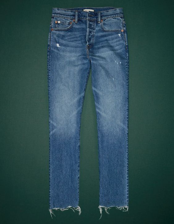 AE77 Premium Straight Crop Jean