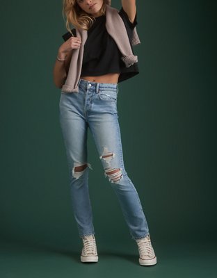 AE77 Premium Straight Crop Jean