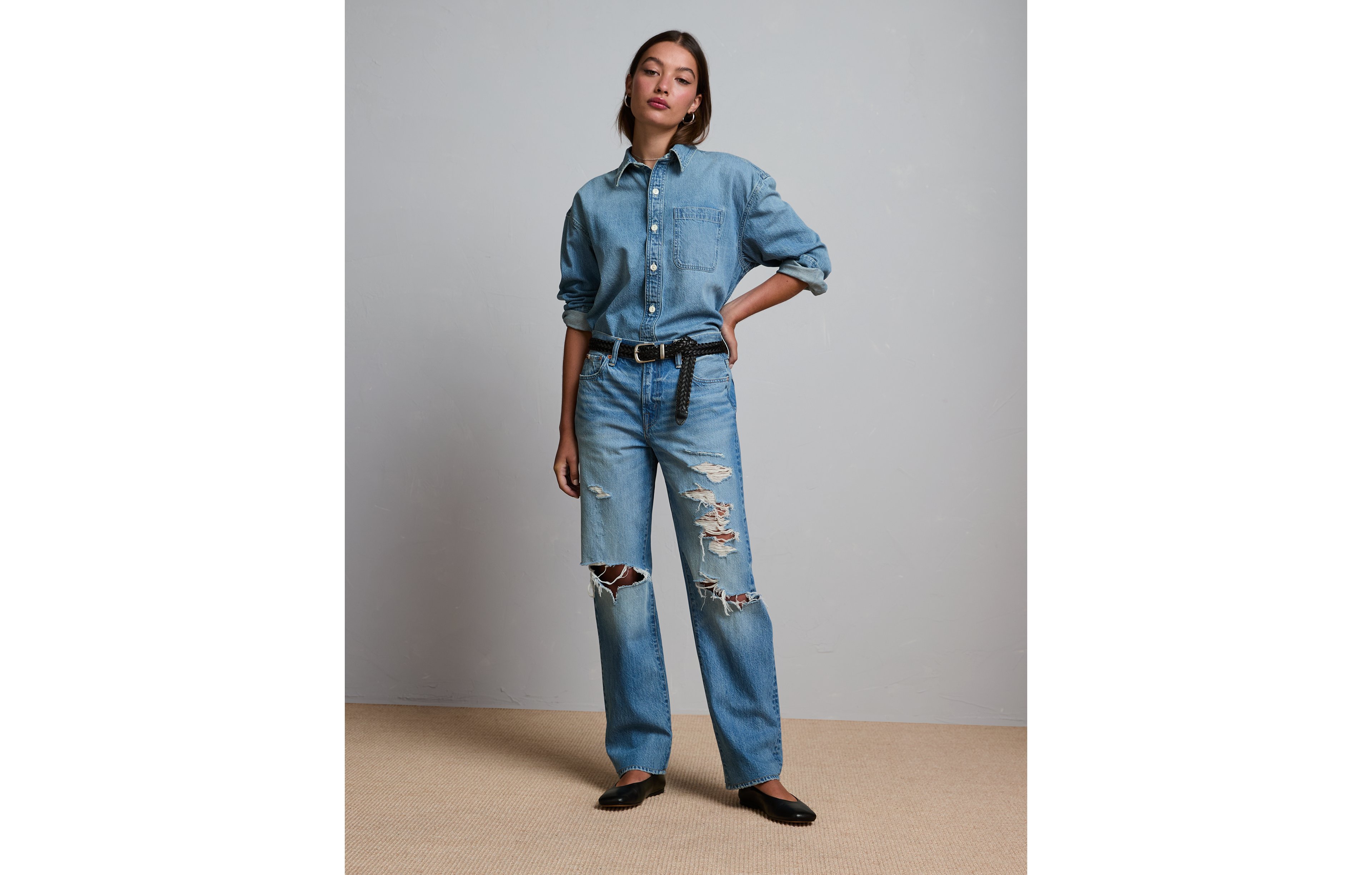 AE77 Premium Slouch Jean
