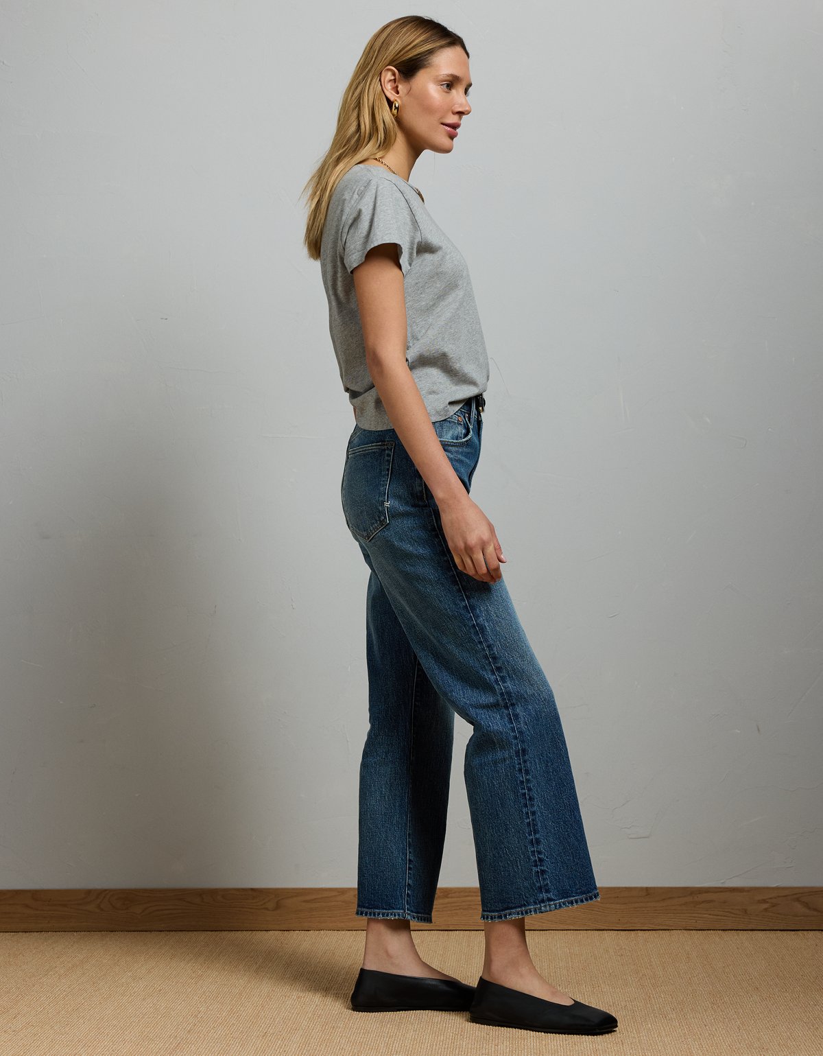 AE77 Premium Bootcut Crop Jean - image 5