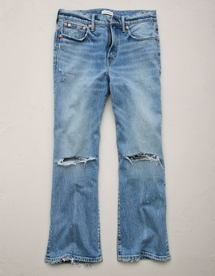 AE77 Premium Bootcut Crop Jean