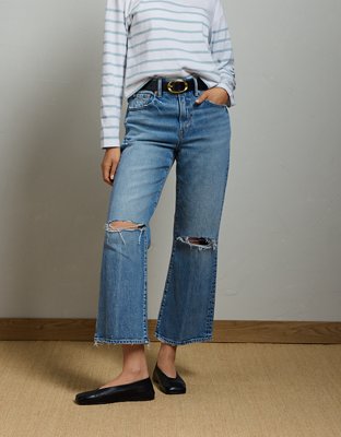 AE77 Premium Bootcut Crop Jean