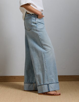 AE77 Premium Super Wide Cuffed Jean