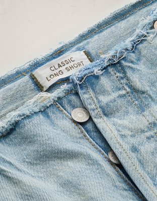 AE77 Premium Denim Short Largo Clásico