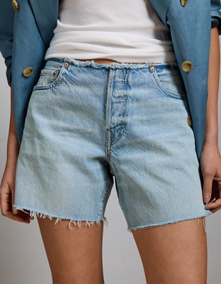 AE77 Premium Denim Short Largo Clásico