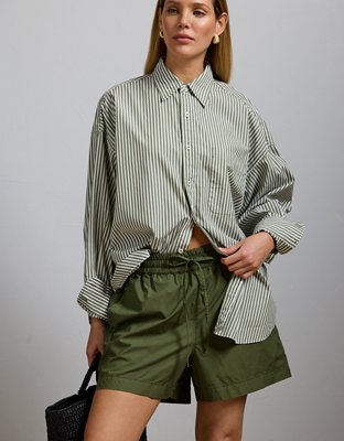 AE77 Premium Pull-On Poplin Short