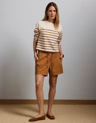 AE77 Premium Pull-On Poplin Short