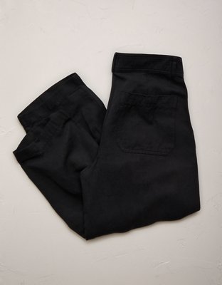 AE77 High-Waisted Tapered Linen-Blend Pant