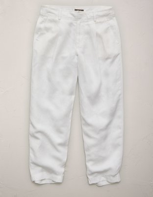 AE77 High-Waisted Tapered Linen-Blend Pant