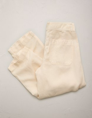 AE77 High-Waisted Tapered Linen-Blend Pant