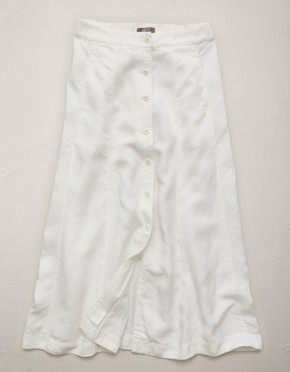 AE77 Linen-Blend Maxi Skirt - image 3