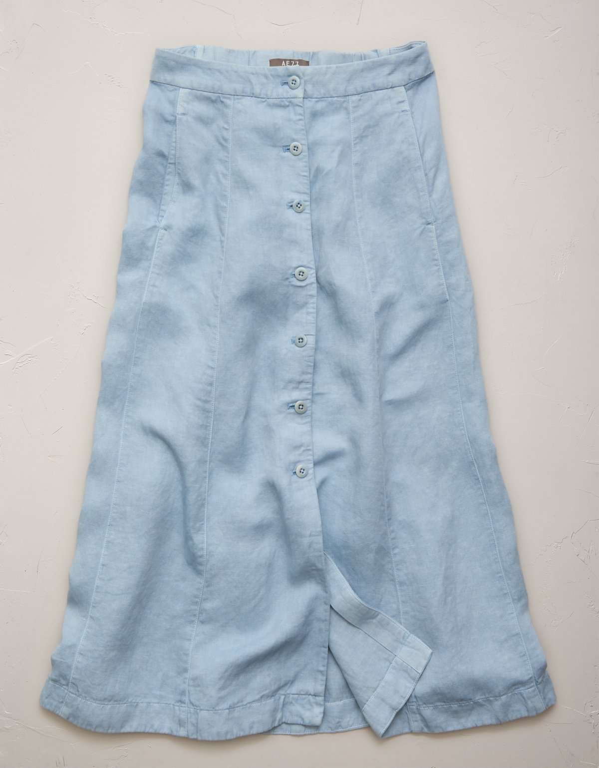 AE77 Linen-Blend Maxi Skirt - image 3