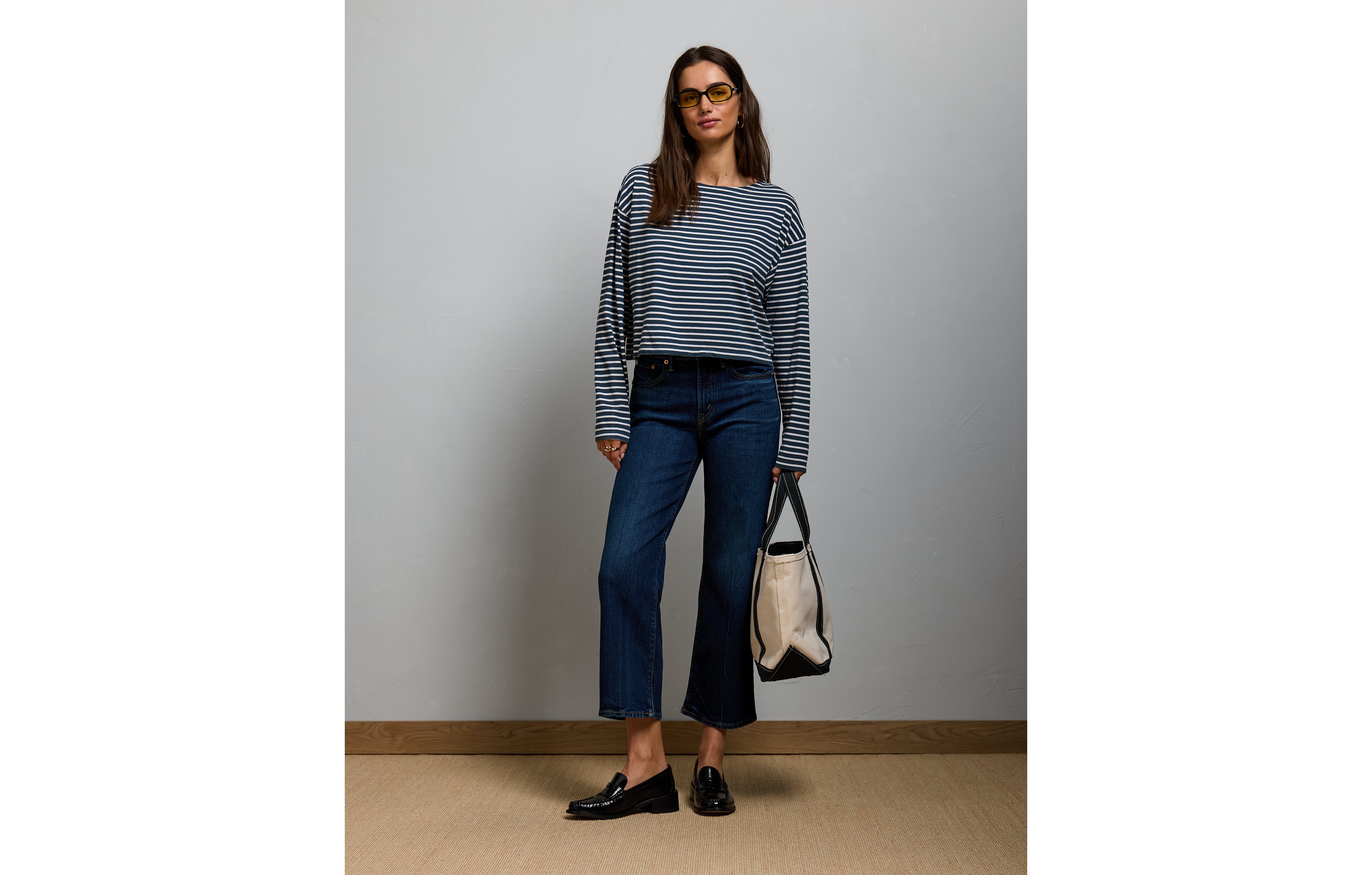 AE77 Premium Bootcut Crop Jean
