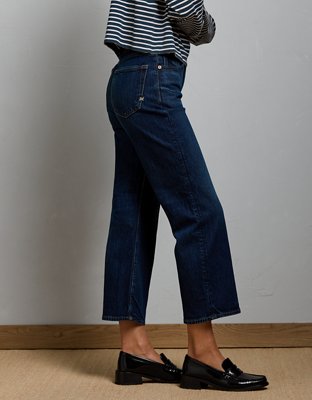 Женские джинсы American Eagle AE77 Premium Bootcut Crop Jean, цвет: Тёмная варка — фото 5