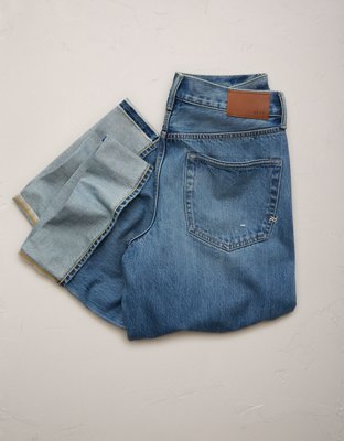 AE77 Premium Wide Crop Cuff Jean