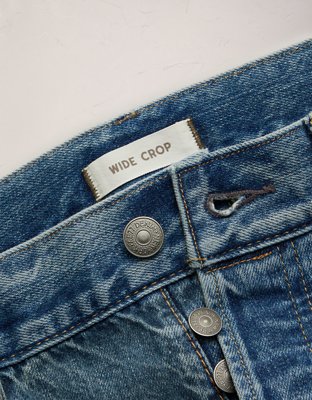 AE77 Premium Wide Crop Cuff Jean