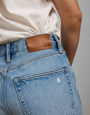 AE77 Premium Super High-Waisted Baggy Bermuda Denim Short