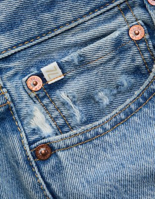 AE77 Premium Super High-Waisted Baggy Bermuda Denim Short