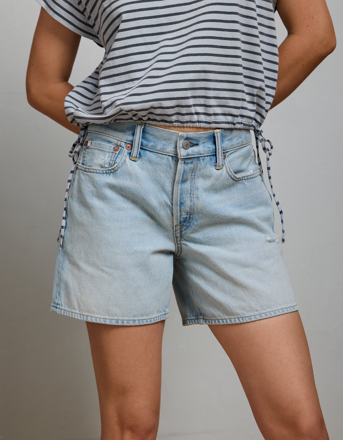 AE77 Premium 5" Low-Rise Baggy Denim Short - image 5