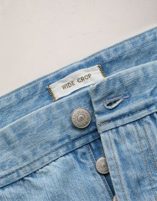 AE77 Premium Wide Crop Cuff Jean