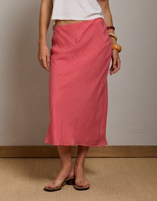 AE77 Striped Slip Skirt