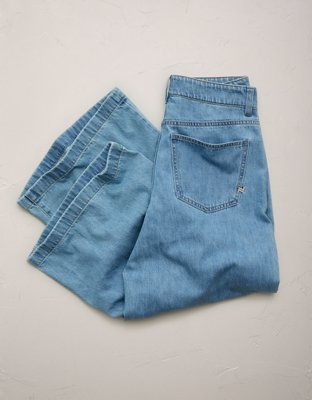 AE77 Super High-Waisted Chambray Palazzo Pant
