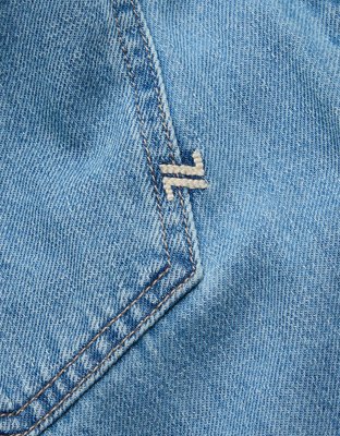 AE77 Super High-Waisted Chambray Palazzo Pant