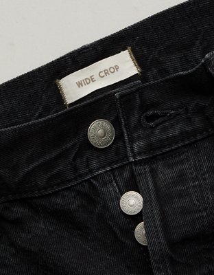 AE77 Premium Wide Crop Cuff Jean