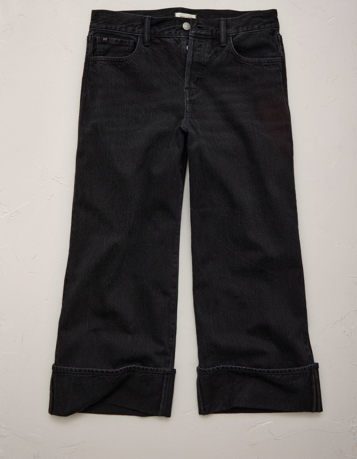 AE77 Premium Wide Crop Cuff Jean - image 3