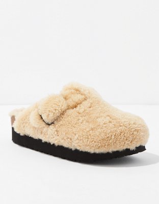 Birkenstock Womens Boston Big Buckle Shearling Clog