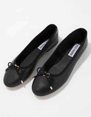 フラットシューズ Steve Madden Madden Blossoms-P Ld42 Steve Madden Women's Blossoms Black Leather Shoes