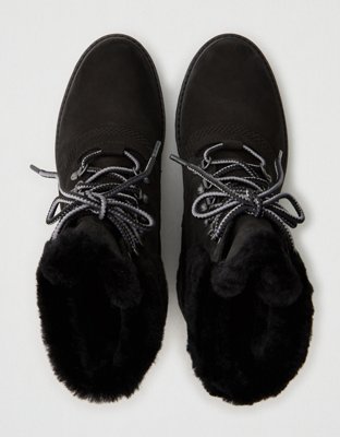 courmayeur valley shearling boot for women in black