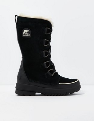 Black sorel clearance women's snow boots