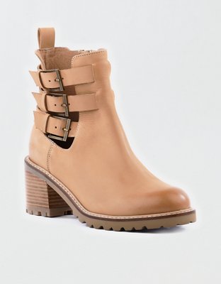 Tan buckle cheap boots