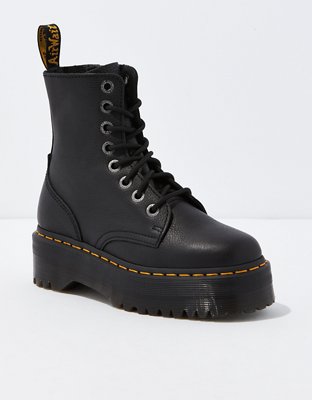 Leather platform outlet boots