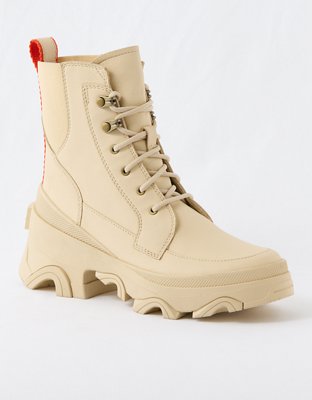 Dailyes Beige Lace Up Ankle Boots