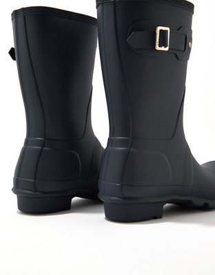 hunter original short rain boots black