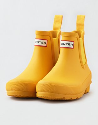 yellow chelsea hunter boots