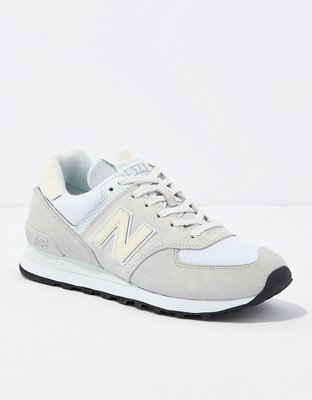 New Balance 574 sneakers in white with black detail