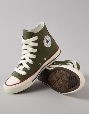 Olive green high top converse hotsell