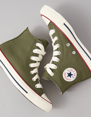 Army green converse high tops clearance