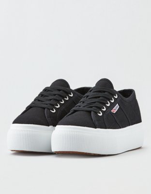 superga black platform sneakers