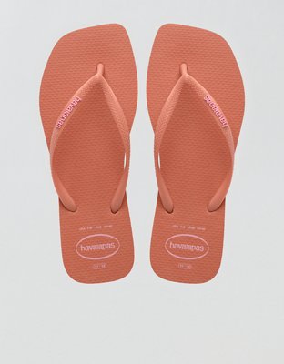 Havaianas Women's Slim Square Logo Pop Up Flip Flops