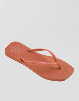Havaianas Womens Slim Square Logo Pop Up Flip Flops